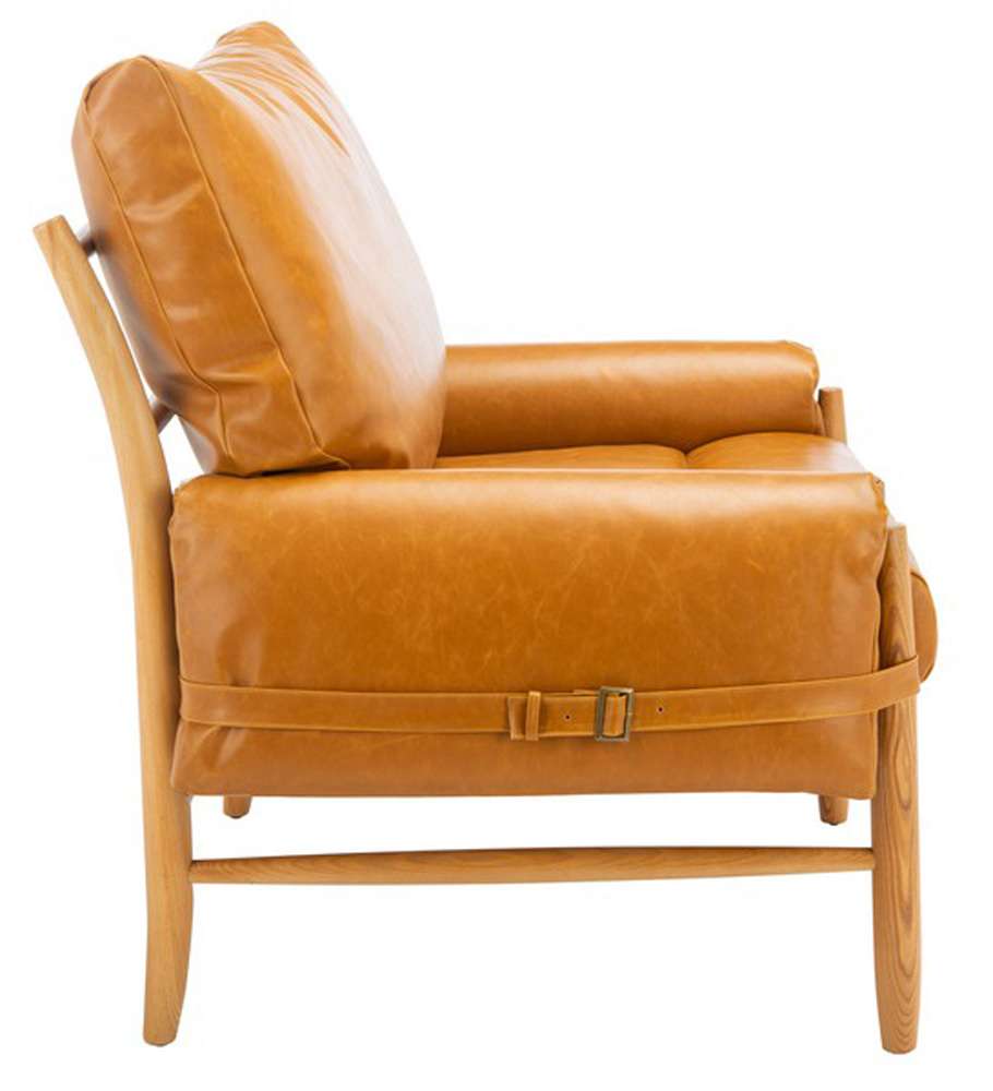 Safavieh - Oslo Mid Century Arm Chair - Caramel - Natural - ACH4509A veiw 3