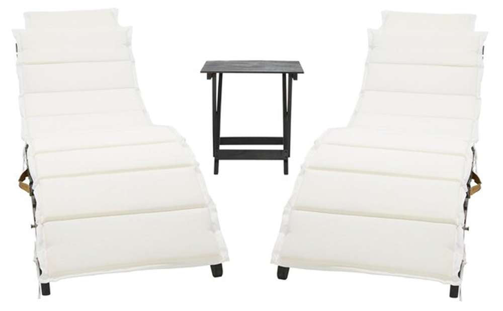 Safavieh - Pacifica 3 Piece Lounge Set - Black - Beige - PAT7020G veiw 1