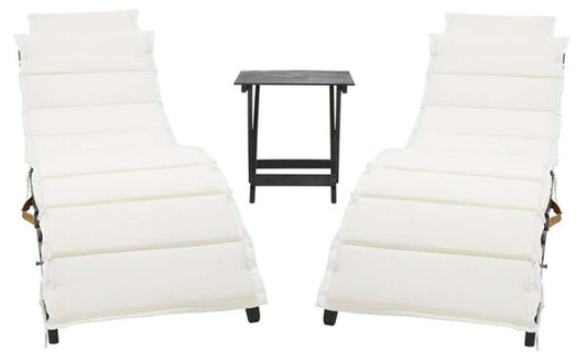 Safavieh - Pacifica 3 Piece Lounge Set - Black - Beige - PAT7020G veiw 1