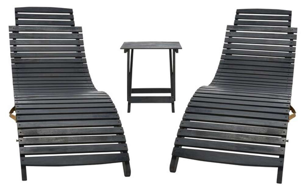 Safavieh - Pacifica 3 Piece Lounge Set - Black - Beige - PAT7020G veiw 2