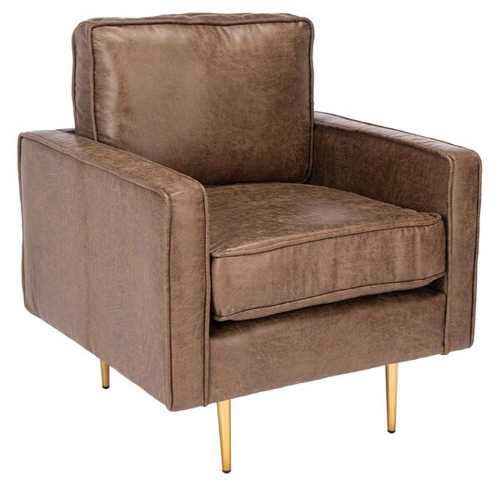 Safavieh - Paityn Accent Chair - Brown - Gold - ACH2000A veiw 4
