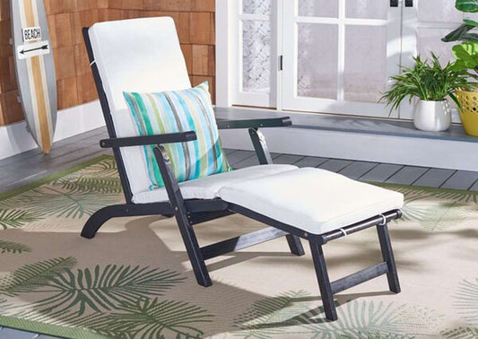 Safavieh - Palmdale Lounge Chair - Black - Beige - PAT7015G veiw 2