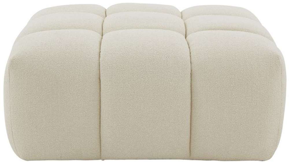 Safavieh - Petryna Boucle Tufted Ottoman - Creme - SFV4823B veiw 1