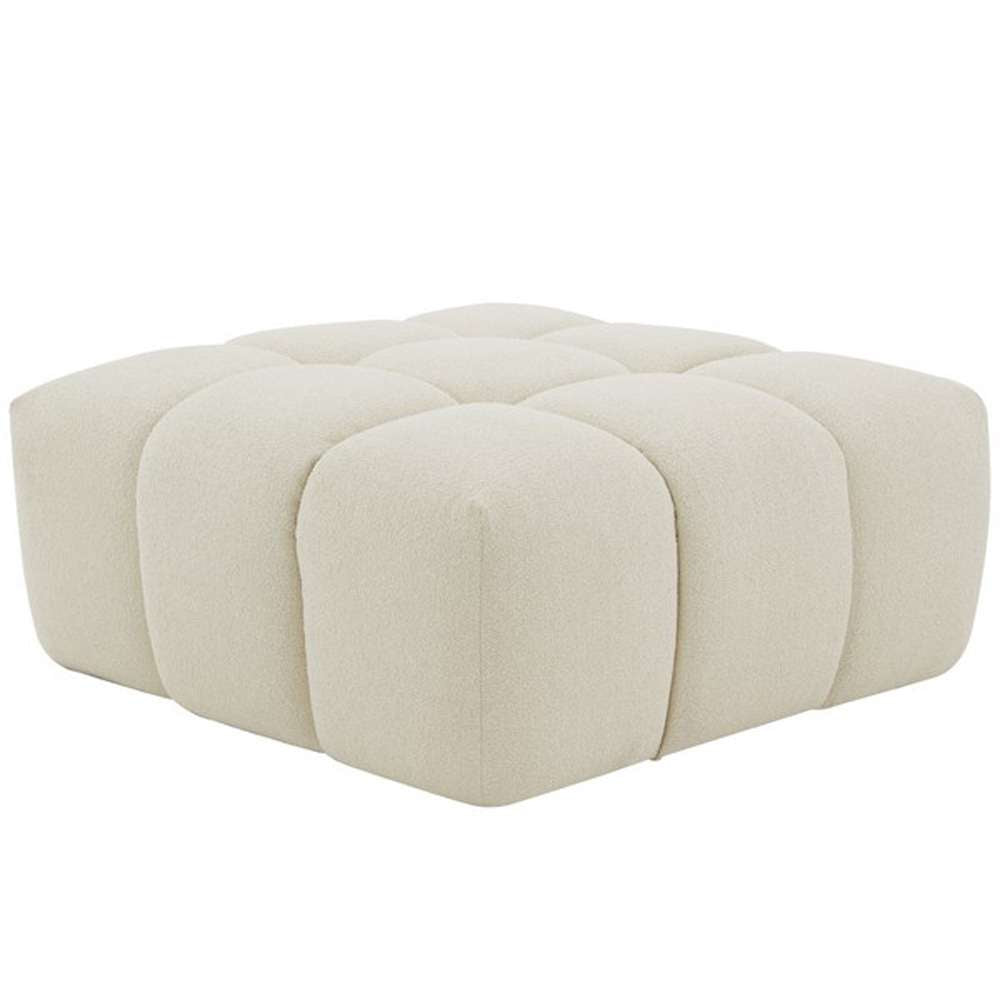 Safavieh - Petryna Boucle Tufted Ottoman - Creme - SFV4823B veiw 3