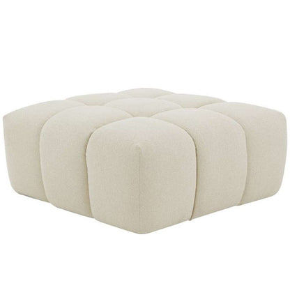 Safavieh - Petryna Boucle Tufted Ottoman - Creme - SFV4823B veiw 3