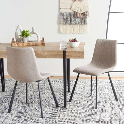Safavieh - Pryer Dining Chair - Stone - Black  (Set of 2) - DCH3011B-SET2 veiw 2