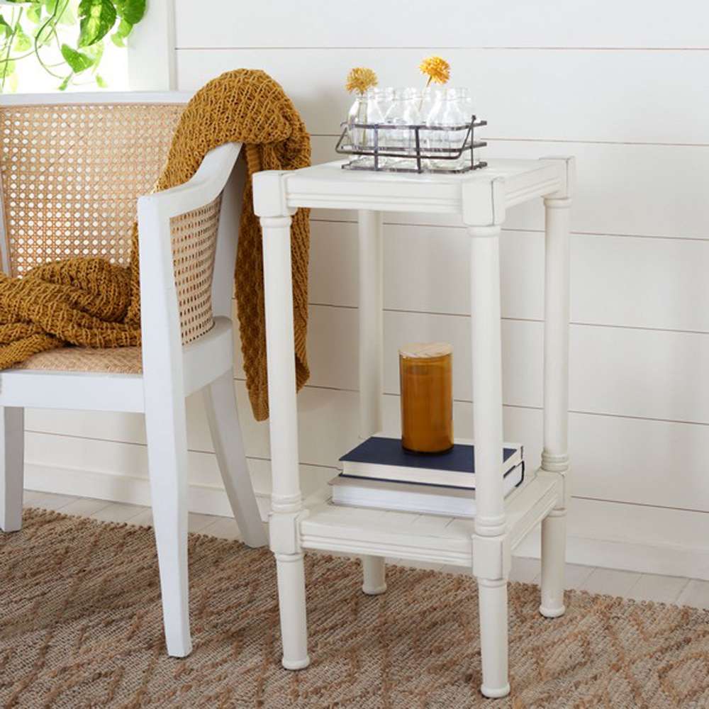 Safavieh - Rafiki Sq Accent Table - Distressed White  - ACC5709A veiw 2
