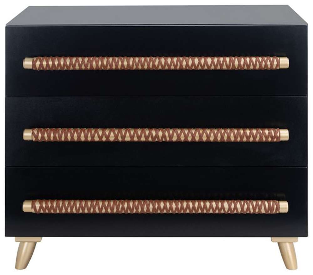 Safavieh - Raquel 3 Drawer Chest - Black - Gold - CHS6602B veiw 1