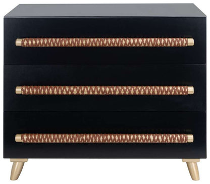 Safavieh - Raquel 3 Drawer Chest - Black - Gold - CHS6602B veiw 1
