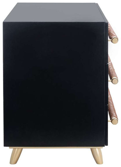 Safavieh - Raquel 3 Drawer Chest - Black - Gold - CHS6602B veiw 3