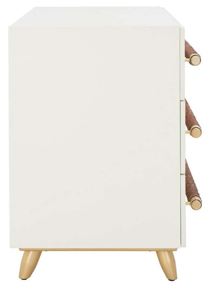 Safavieh - Raquel 3 Drawer Chest - White - Gold - CHS6602C veiw 5