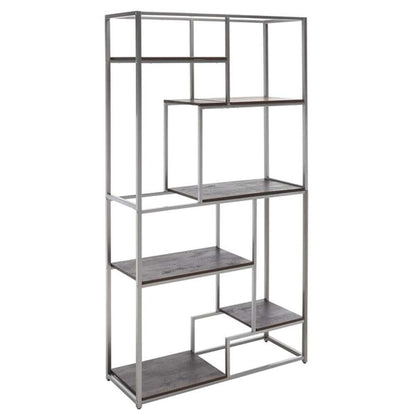 Safavieh - Rege 7 Shelf Etagere - Cocoa Walnut - Silver - ETG6402B veiw 3