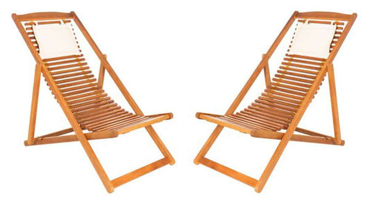 Safavieh - Rendi Relax Chair With Pillow - Natural - Beige  (Set of 2) - PAT7048B-SET2 veiw 1