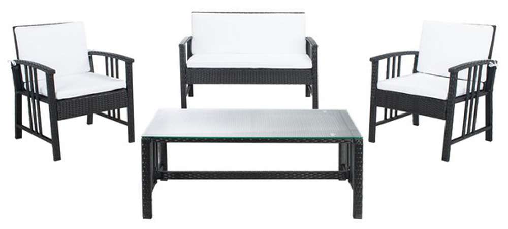 Safavieh - Reslor 4 Pc Living Set - Black - White - PAT7713A veiw 1