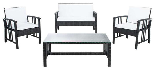 Safavieh - Reslor 4 Pc Living Set - Black - White - PAT7713A veiw 1