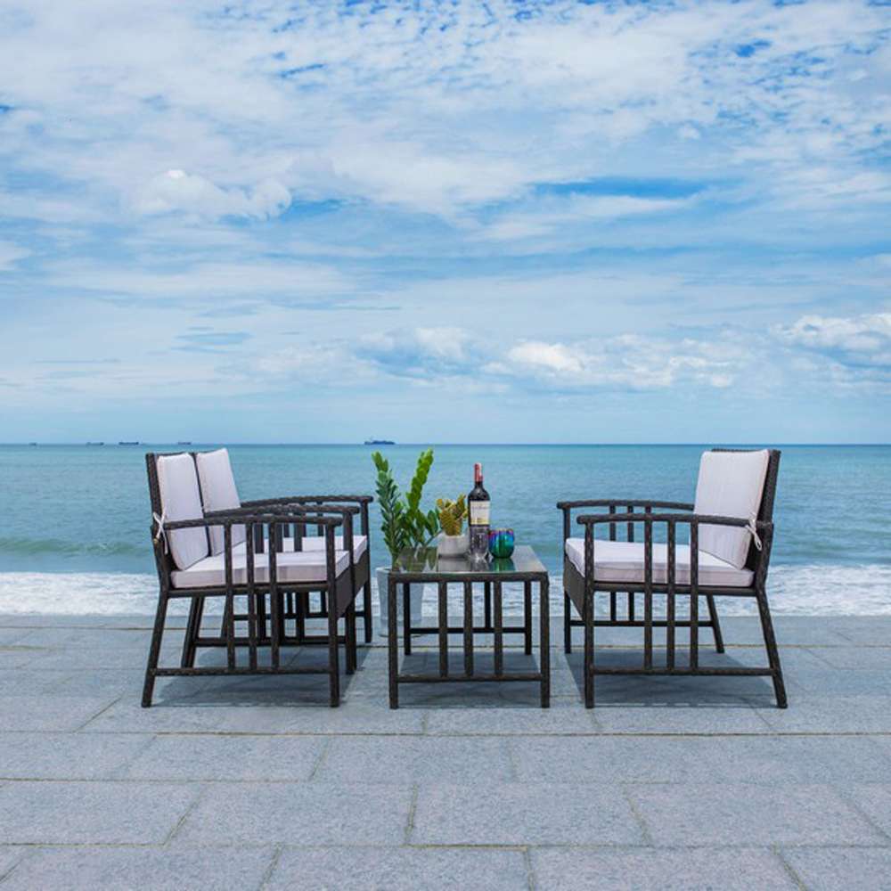 Safavieh - Reslor 4 Pc Living Set - Black - White - PAT7713A veiw 2