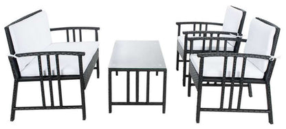 Safavieh - Reslor 4 Pc Living Set - Black - White - PAT7713A veiw 4