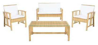 Safavieh - Reslor 4 Pc Living Set - Natural - White - PAT7713D veiw 1
