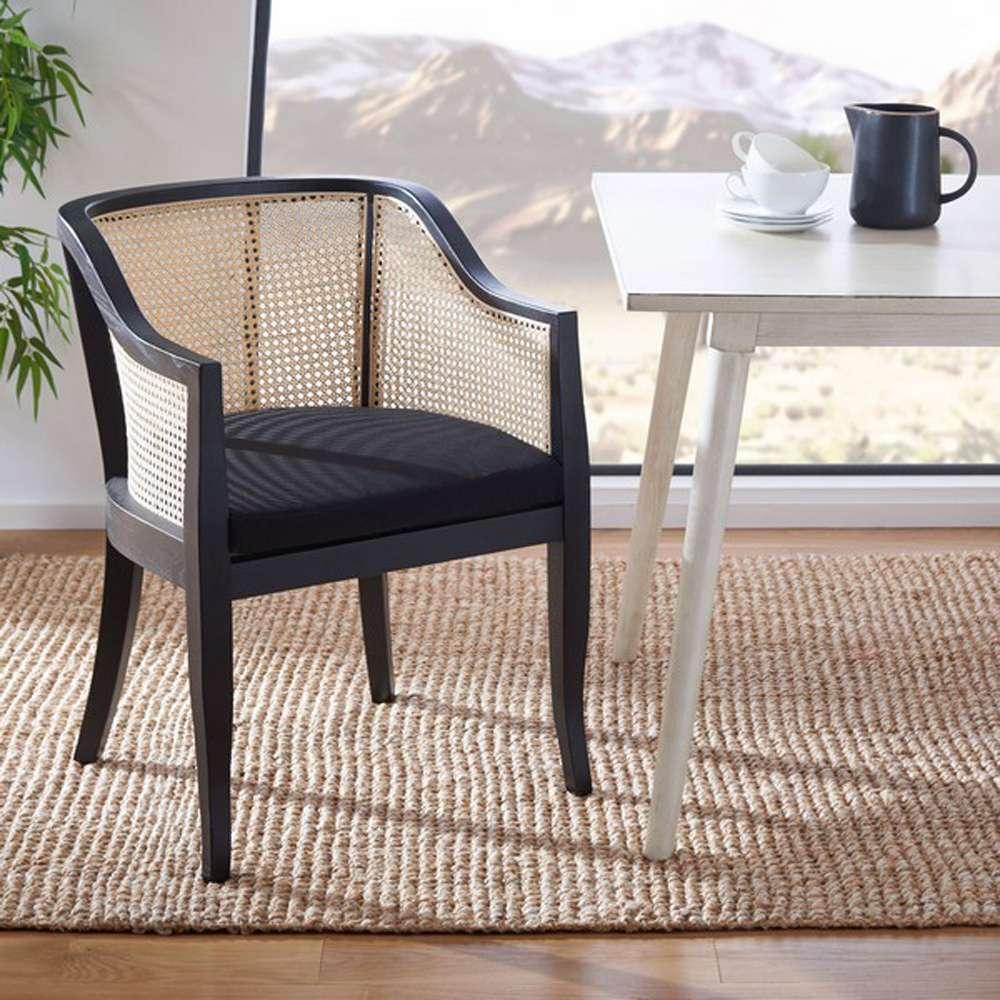 Safavieh - Rina Cane Dining Chair - Black - Natural - DCH9501D veiw 2