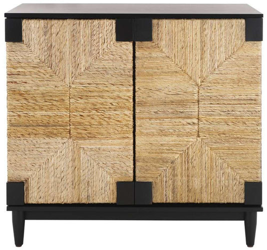 Safavieh - Roseanne Banana Stem Nightstand - Black - Natural - SFV1309A veiw 1
