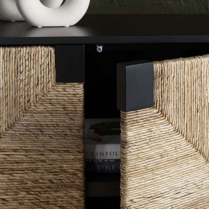 Safavieh - Roseanne Banana Stem Nightstand - Black - Natural - SFV1309A veiw 2