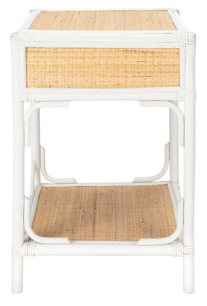 Safavieh - Roya 1 Drwr 1 Shelf Nightstand - White - Natural - NST4005C veiw 3