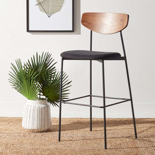 Safavieh - Ryker Barstool - Walnut - Black - BST3008A veiw 2