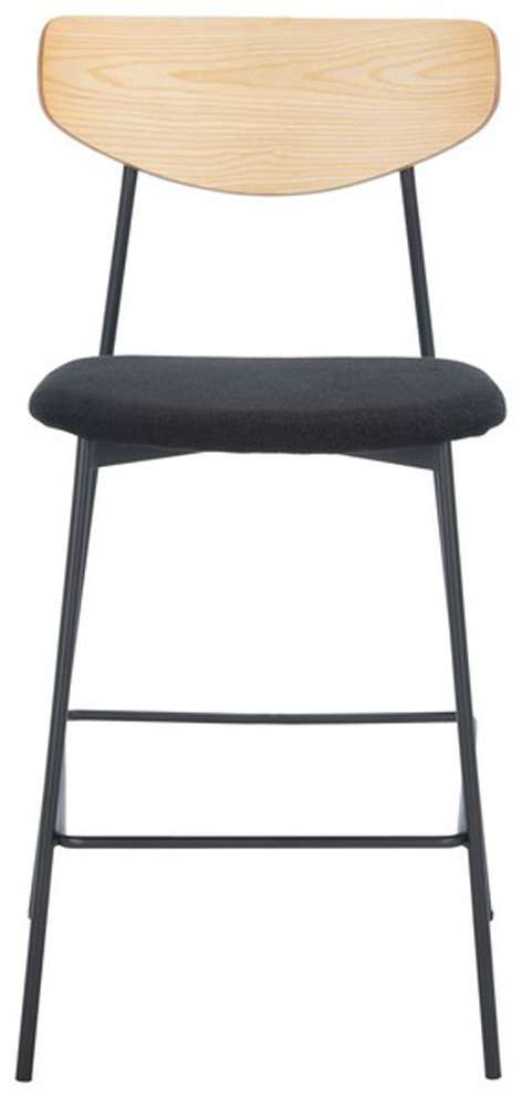 Safavieh - Ryker Counter Stool - Oak - Black - BST3009C veiw 1