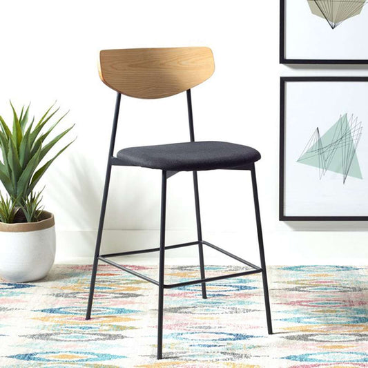 Safavieh - Ryker Counter Stool - Oak - Black - BST3009C veiw 2