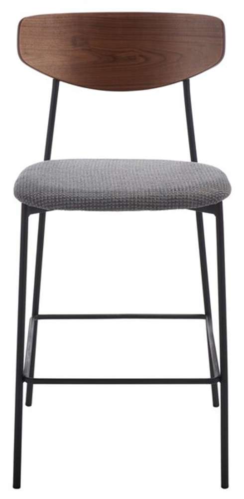 Safavieh - Ryker Counter Stool - Walnut - Grey - BST3009B veiw 1