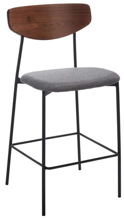 Safavieh - Ryker Counter Stool - Walnut - Grey - BST3009B veiw 3