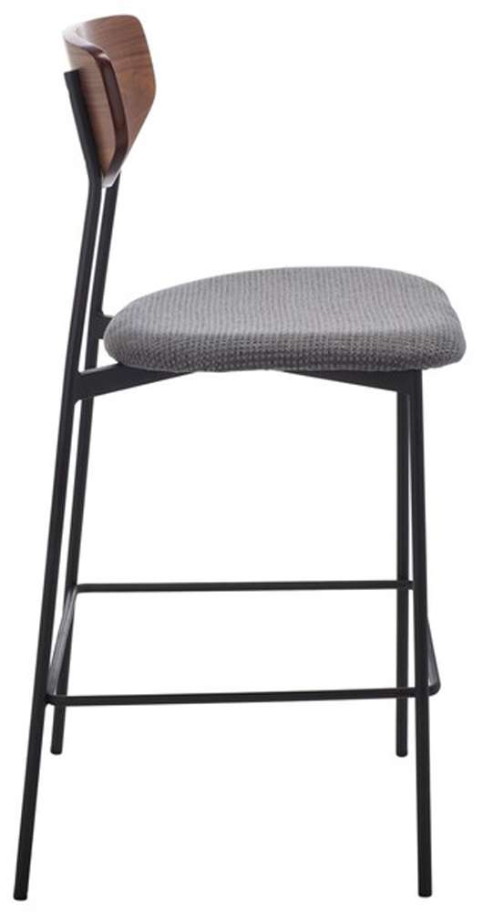 Safavieh - Ryker Counter Stool - Walnut - Grey - BST3009B veiw 4