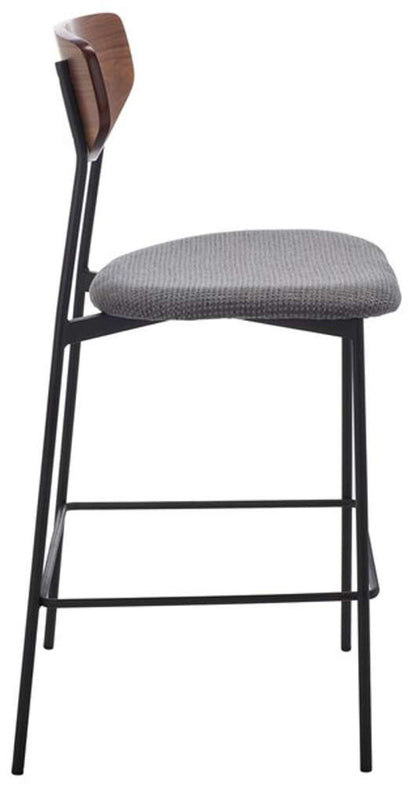 Safavieh - Ryker Counter Stool - Walnut - Grey - BST3009B veiw 4