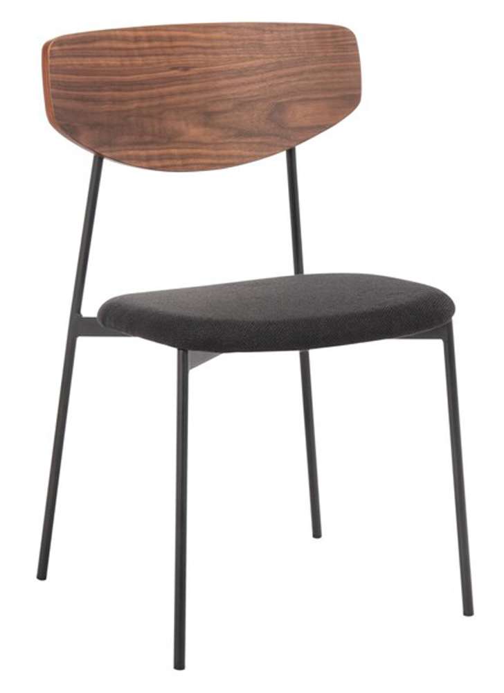 Safavieh - Ryker Dining Chair - Walnut - Black  (Set of 2) - DCH3007A-SET2 veiw 3