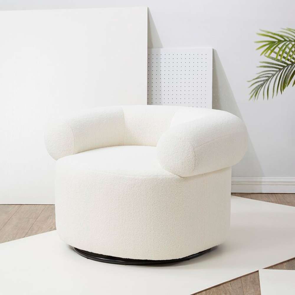 Safavieh - Sadie Swivel Accent Chair - Ivory - SFV5045A veiw 3