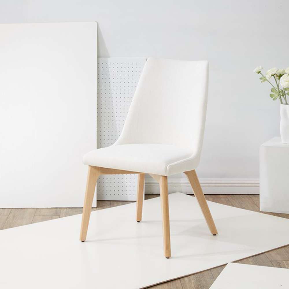 Safavieh - Sandralynn Linen Dining Chair - Ivory - Natural - SFV5059A veiw 2