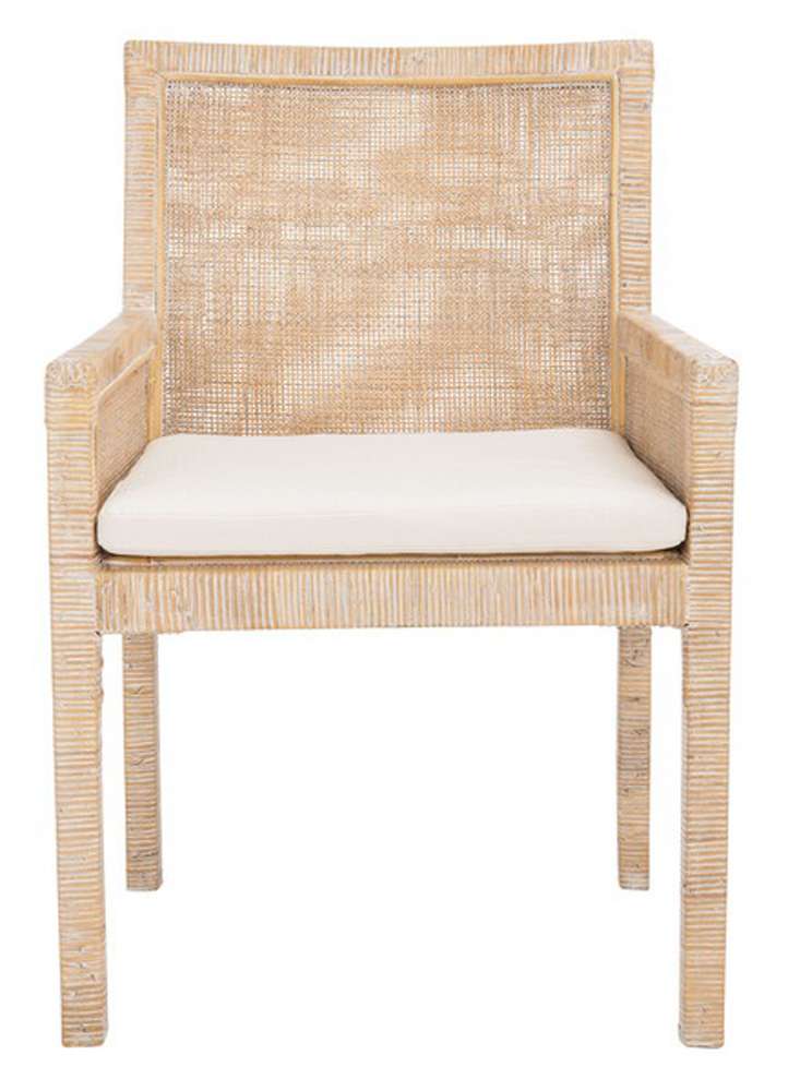 Safavieh - Sarai Accent Chair W/ Cushion - White - Grey White Wash - ACH6520B veiw 1
