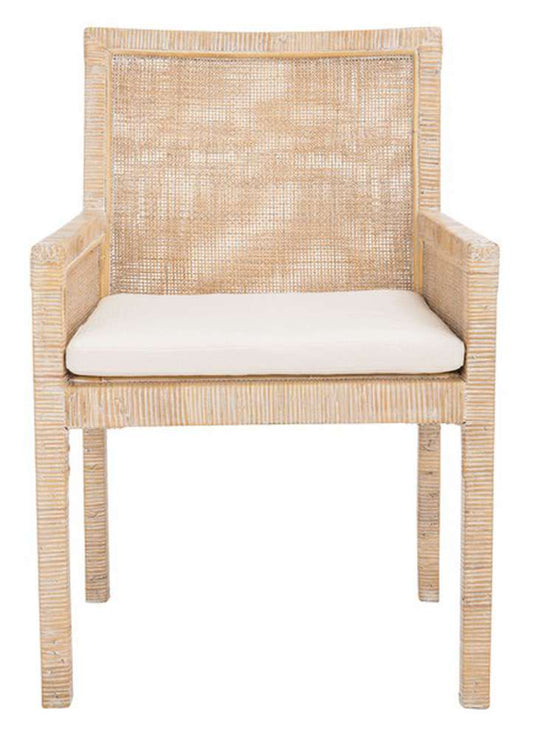 Safavieh - Sarai Accent Chair W/ Cushion - White - Grey White Wash - ACH6520B veiw 1
