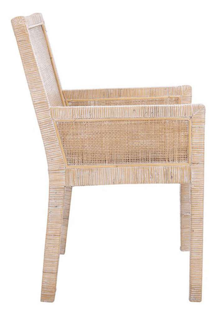 Safavieh - Sarai Accent Chair W/ Cushion - White - Grey White Wash - ACH6520B veiw 2