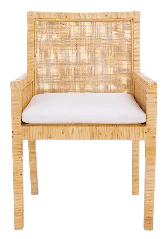Safavieh - Sarai Accent Chair W/ Cushion - White - Natural - ACH6520A veiw 1