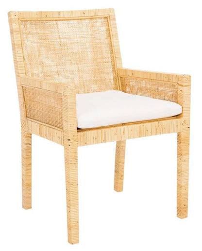 Safavieh - Sarai Accent Chair W/ Cushion - White - Natural - ACH6520A veiw 4
