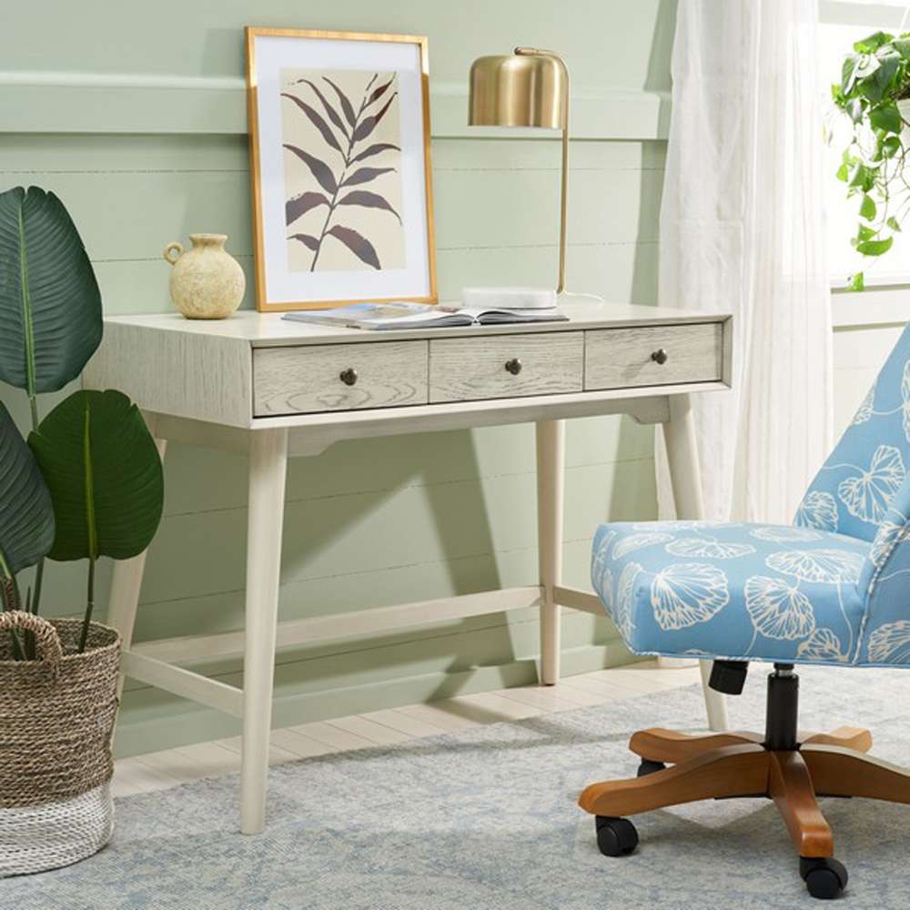 Safavieh - Scully 3 Drawer Desk - White Washed - Antique Gold - DSK6401A veiw 3