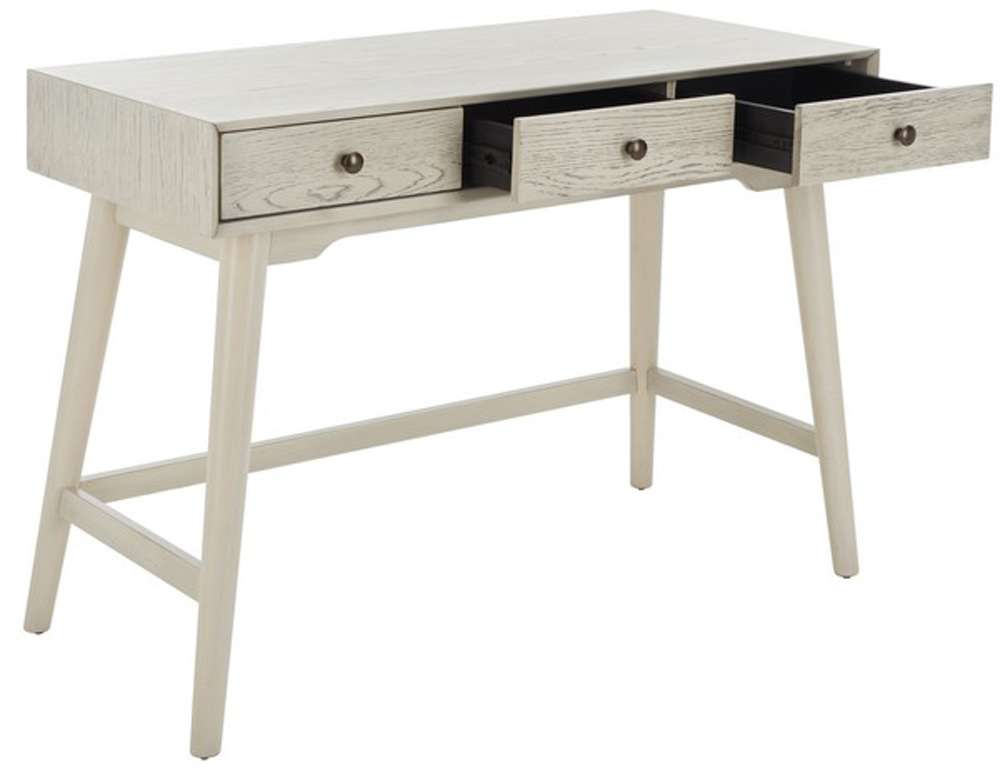 Safavieh - Scully 3 Drawer Desk - White Washed - Antique Gold - DSK6401A veiw 4