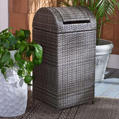 Safavieh - Serapis Trash Bin - Grey Brown  - PAT7511C veiw 2