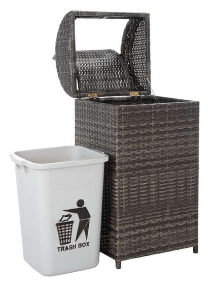 Safavieh - Serapis Trash Bin - Grey Brown  - PAT7511C veiw 3
