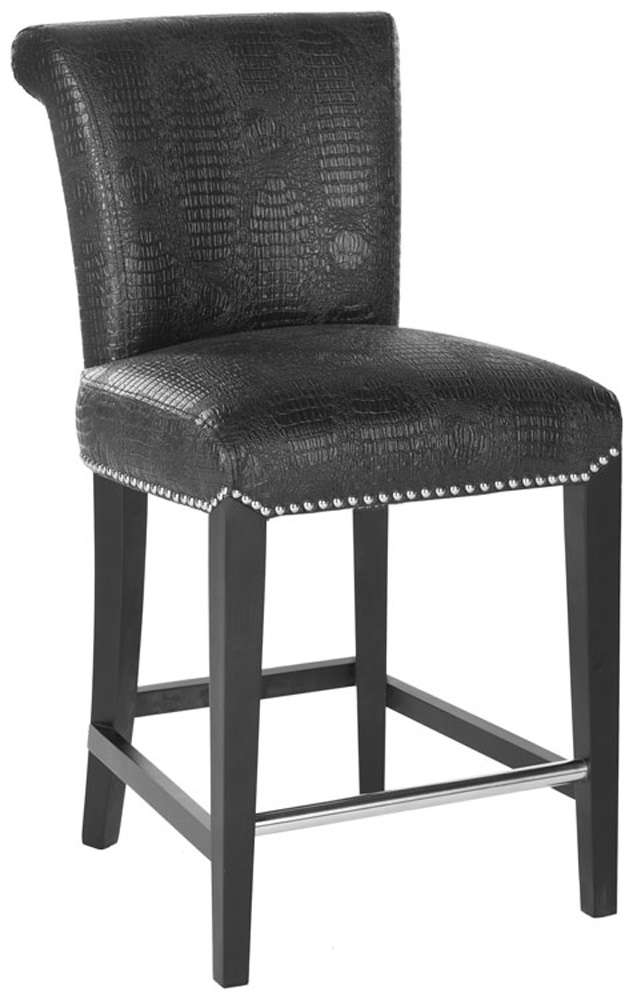Safavieh - Seth Counter Stool - Black - Crocodile - MCR4509E veiw 3