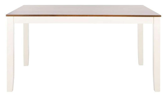 Safavieh - Silio Rectangle Dining Table - White - Natural - DTB9213A veiw 1