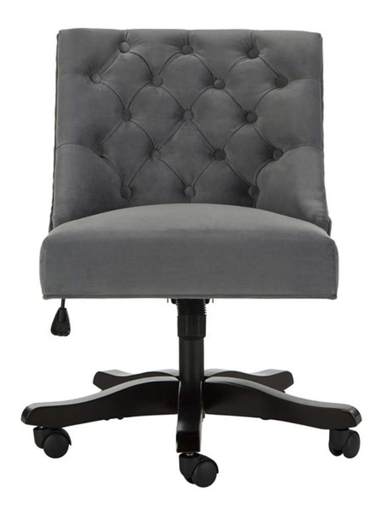 Safavieh - Soho Tufted Swivel Desk Chair - Grey - MCR1030B veiw 1