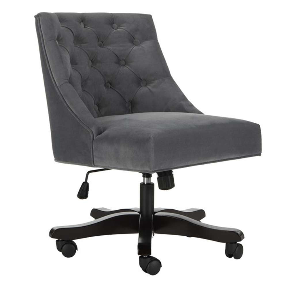 Safavieh - Soho Tufted Swivel Desk Chair - Grey - MCR1030B veiw 3