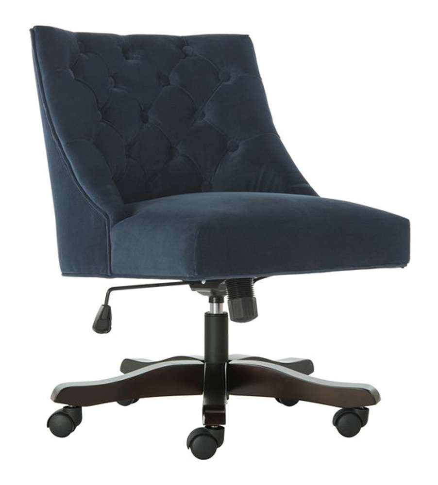 Safavieh - Soho Tufted Swivel Desk Chair - Navy - MCR1030C veiw 4